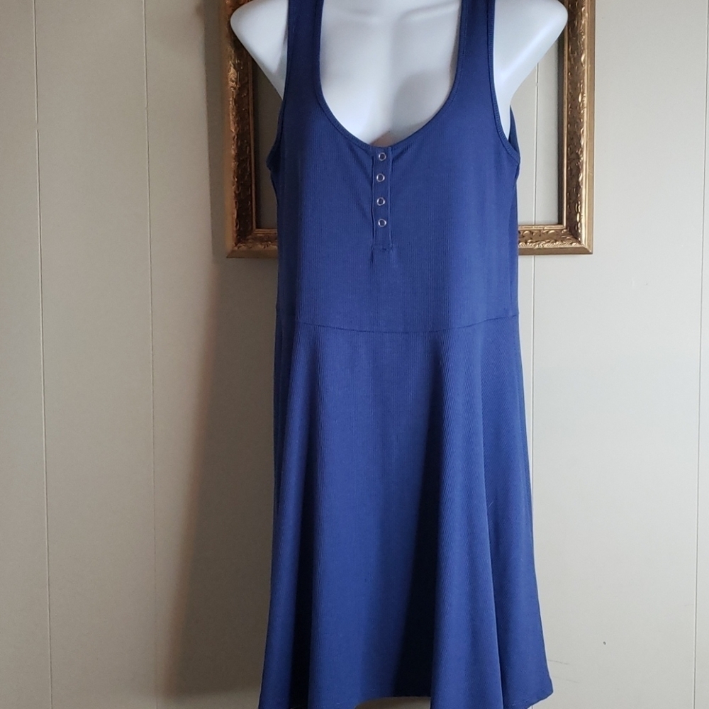 C&V Blue Ribbed Dress - Picture 2 of 8